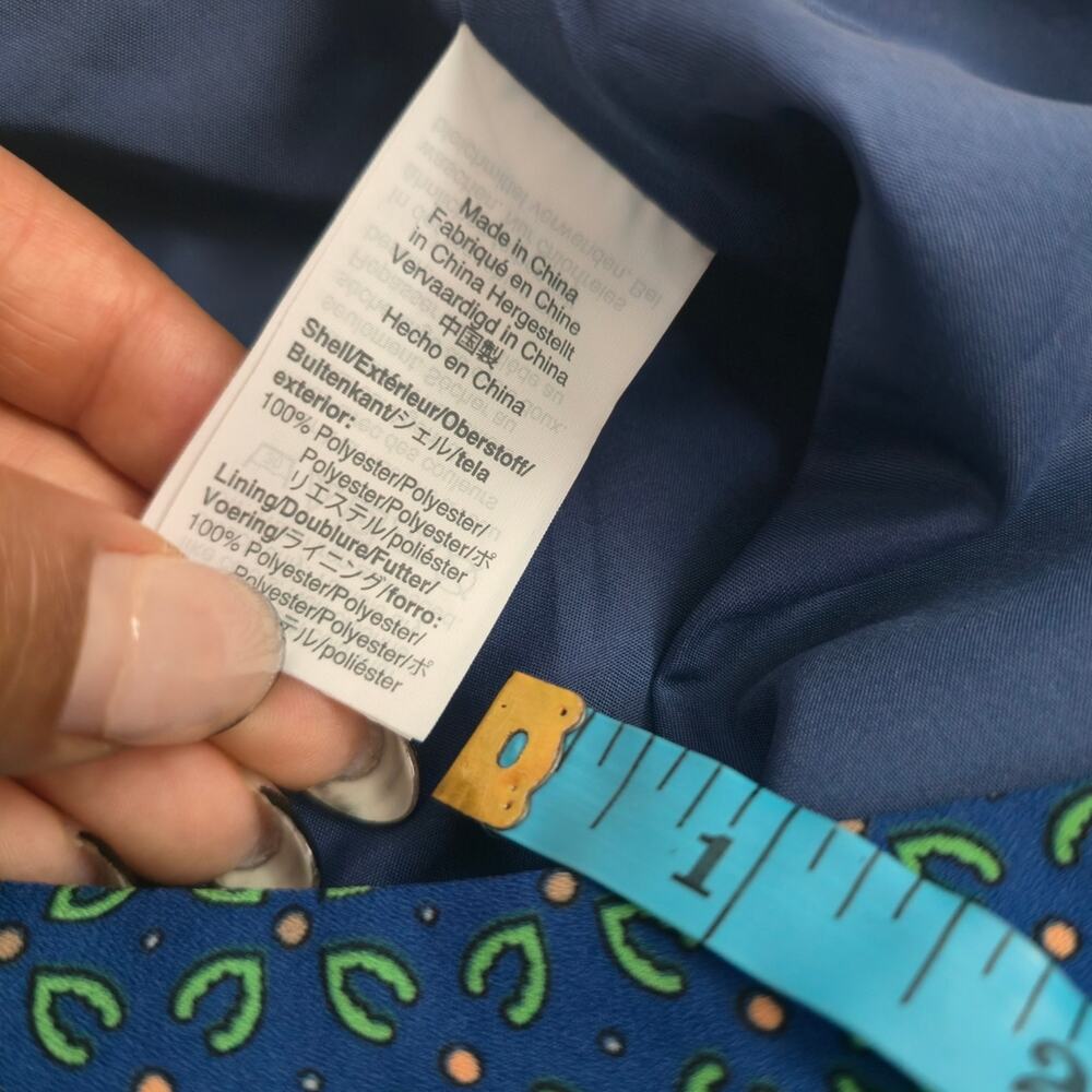 J. Crew Blue Bengal Animal Print Blue Boho Mini Skirt - Picture 7 of 12